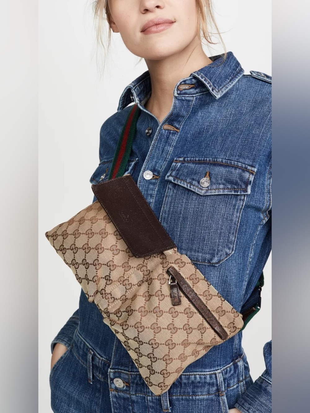 Gucci Signature Monogrammed Double Pocket Belt Bag - Picture 3 of 13